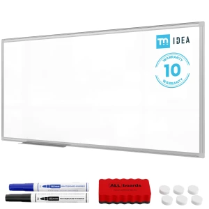 OUTLET Tablica magnetyczna biała 120x60 cm suchościeralna w ramie aluminiowej - TM IDEA® seria Flex