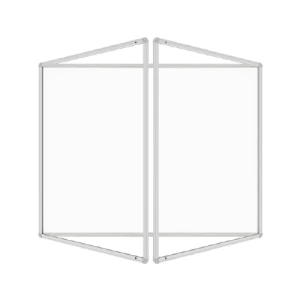 OUTLET Gablota ogłoszeniowa informacyjna 120x120 cm magnetyczna suchościeralna w aluminiowej ramie dwuskrzydłowa