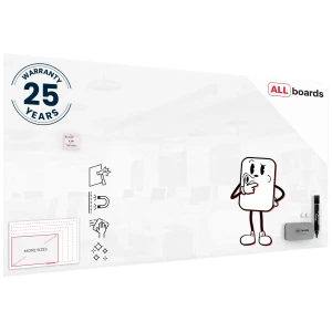 OUTLET Szklana tablica magnetyczna 240x120 PREMIUM SUPERWHITE  (super biała)