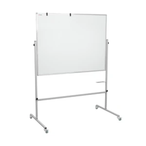 OUTLET Tablica mobilna dwustronna obrotowa suchościeralna magnetyczna 220x120 cm PRZEMYSŁOWA