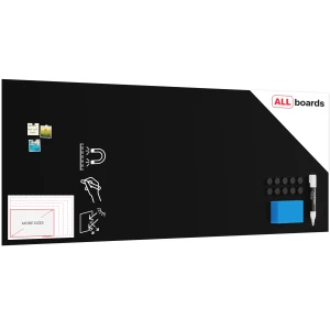 Tablica magnetyczna bezramowa kredowa panel magnetyczny SLIMboard 300x120 cm – niewidoczny montaż + GRATIS 