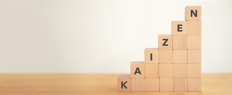 Filozofia Kaizen na tablicy: małe kroki, wielkie rezultaty